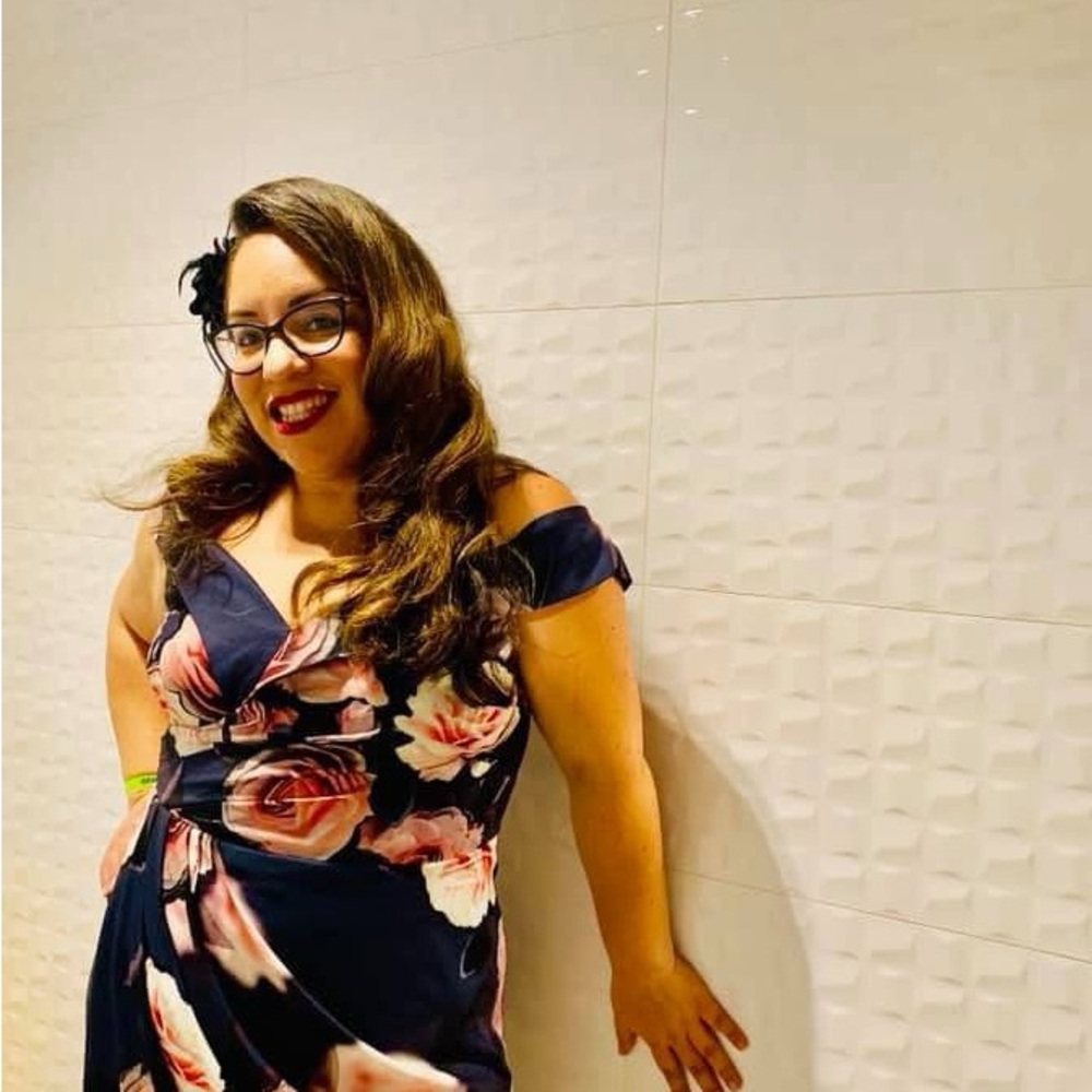 City Chic Off-Shoulder Floral Dress